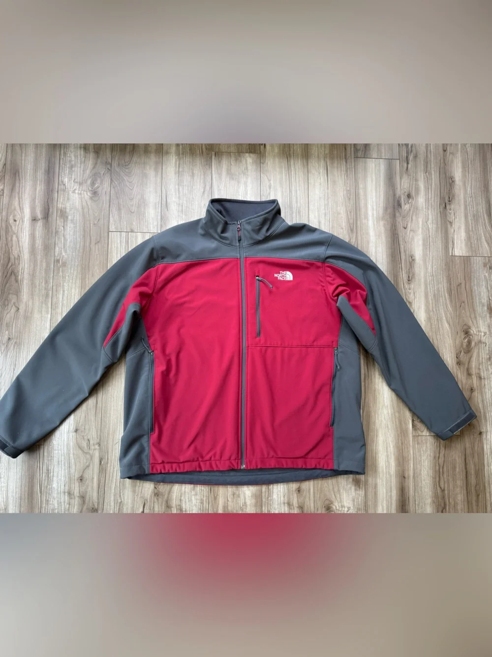 The North Face Men's Apex Bionic Jacket Size XXL red grey fall coat fleece